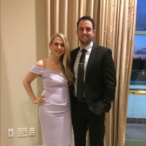 Gorgeous Off the Shoulder Lavender Dress